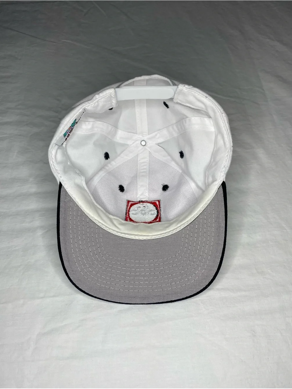 Vintage ABC Sports Snapback Red Logo 90s Adjustable Cap White Black